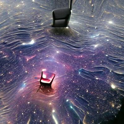 Chair Floating in Deep Space