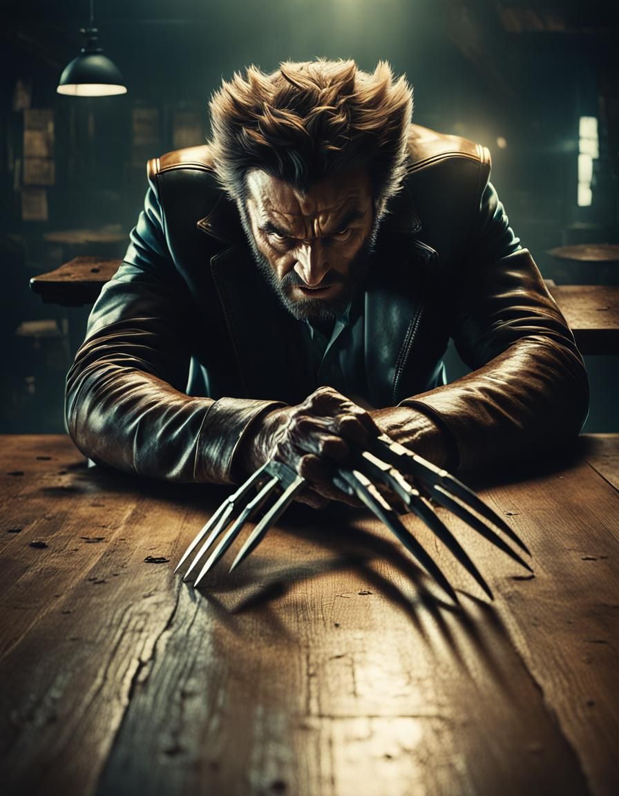 Hyperrealistic Wolverine Film Still