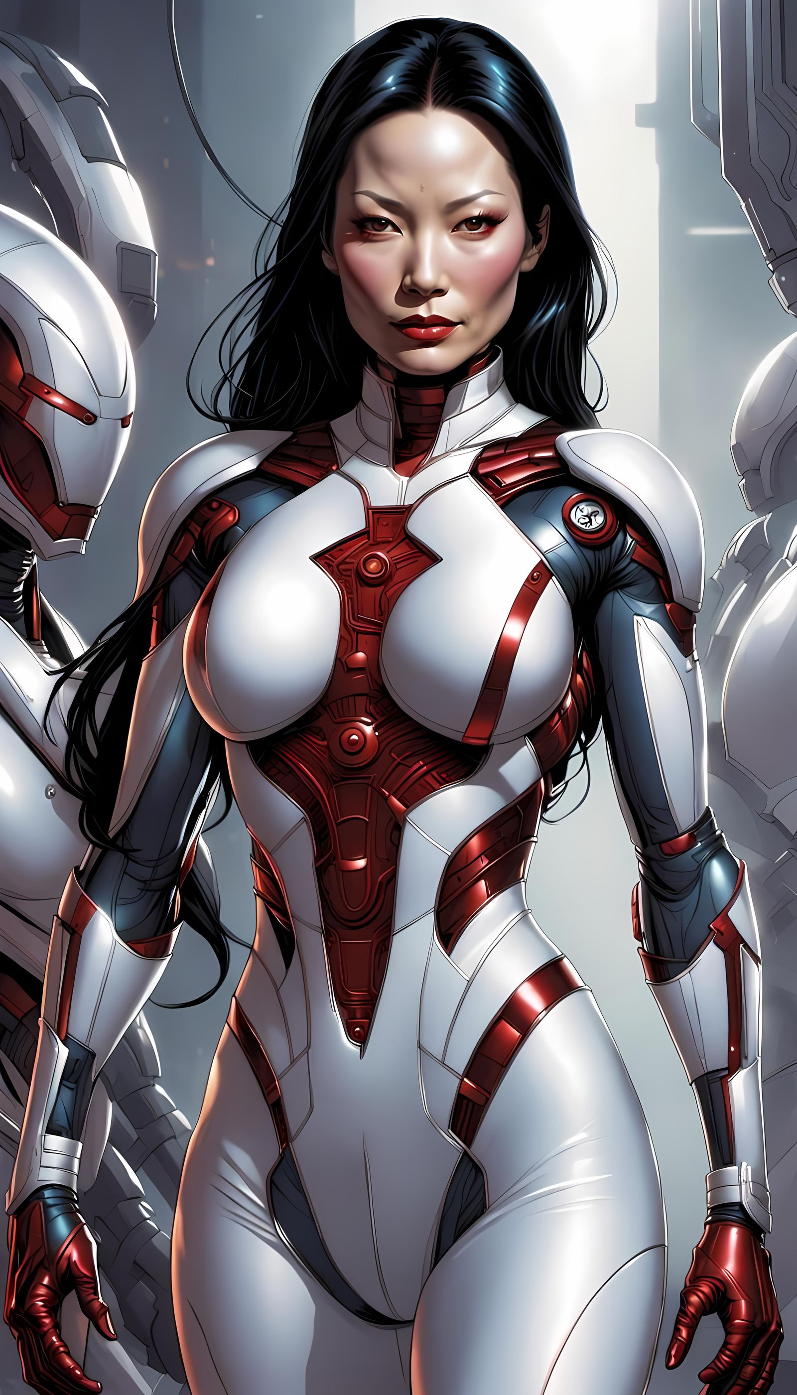 Omega Sentinel: Cybernetic Heroine in Comic Book Art
