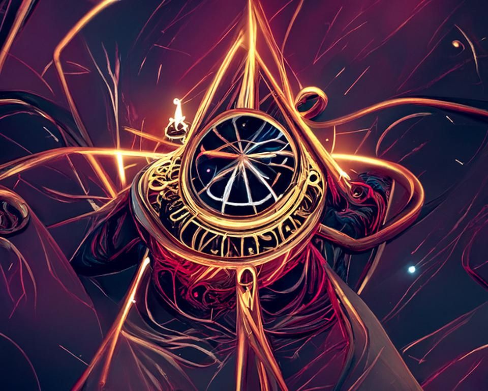 Star in Magic Circle: Digital Art Tarot Card