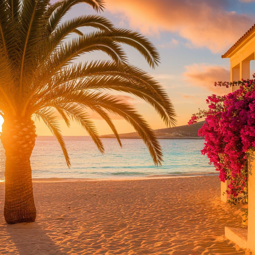 Golden Hour Serenity in North Cyprus Photograph