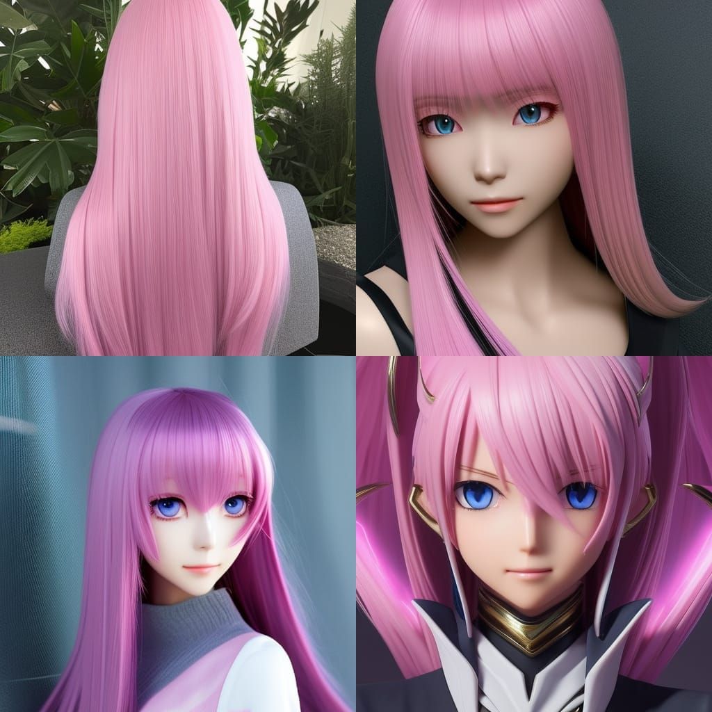 Zero Two Portrait with Light Pink Hair in 8k