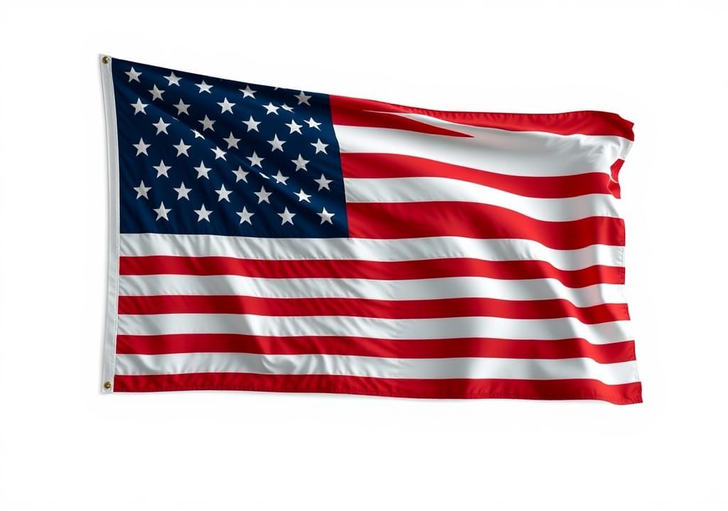 Hyperrealistic USA Flag in Detailed Matte Painting Style