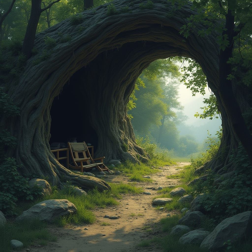 Haunting Hollow Scene, AI Generated