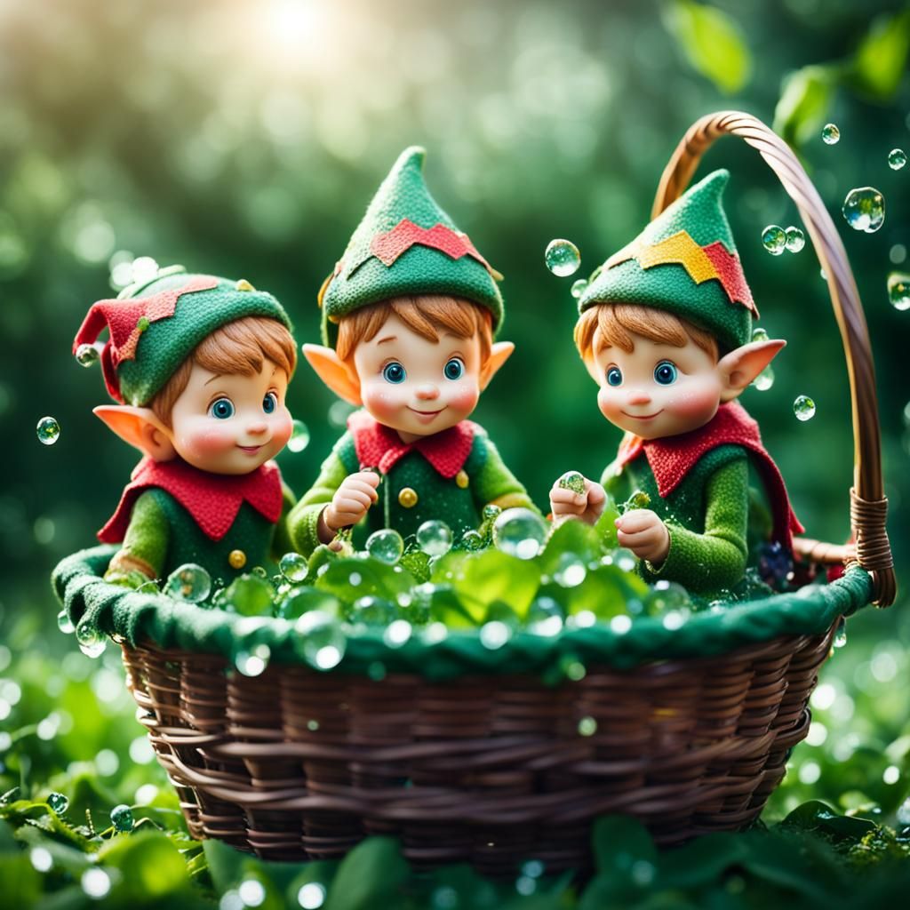 Elves Collecting Dew Drops: Professional Photography
