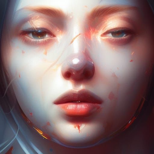 Icelandic Portrait in Hyperdetailed Triadic Colors