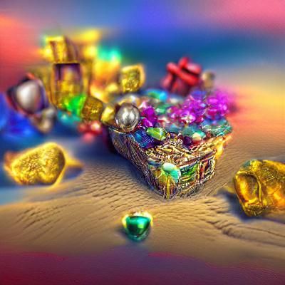 Jewel-Filled Treasure Chest in 8k Resolution