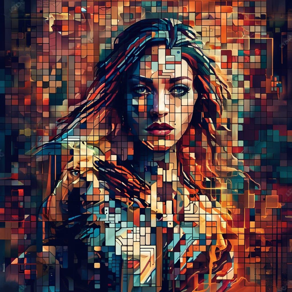 Pixelate geometric Pthalogris IA