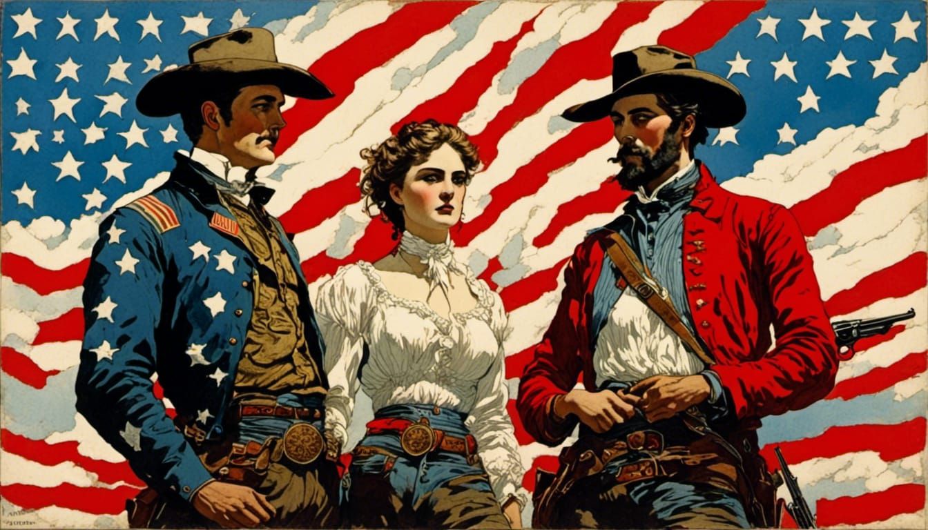 Western Standoff in Rugged Town, 1888