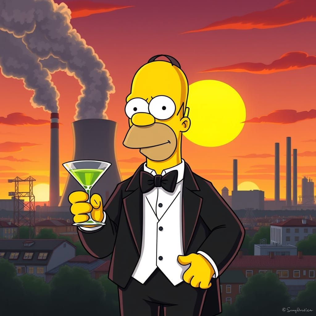 James Bond Homer Simpson Springfield Connection Poster Art