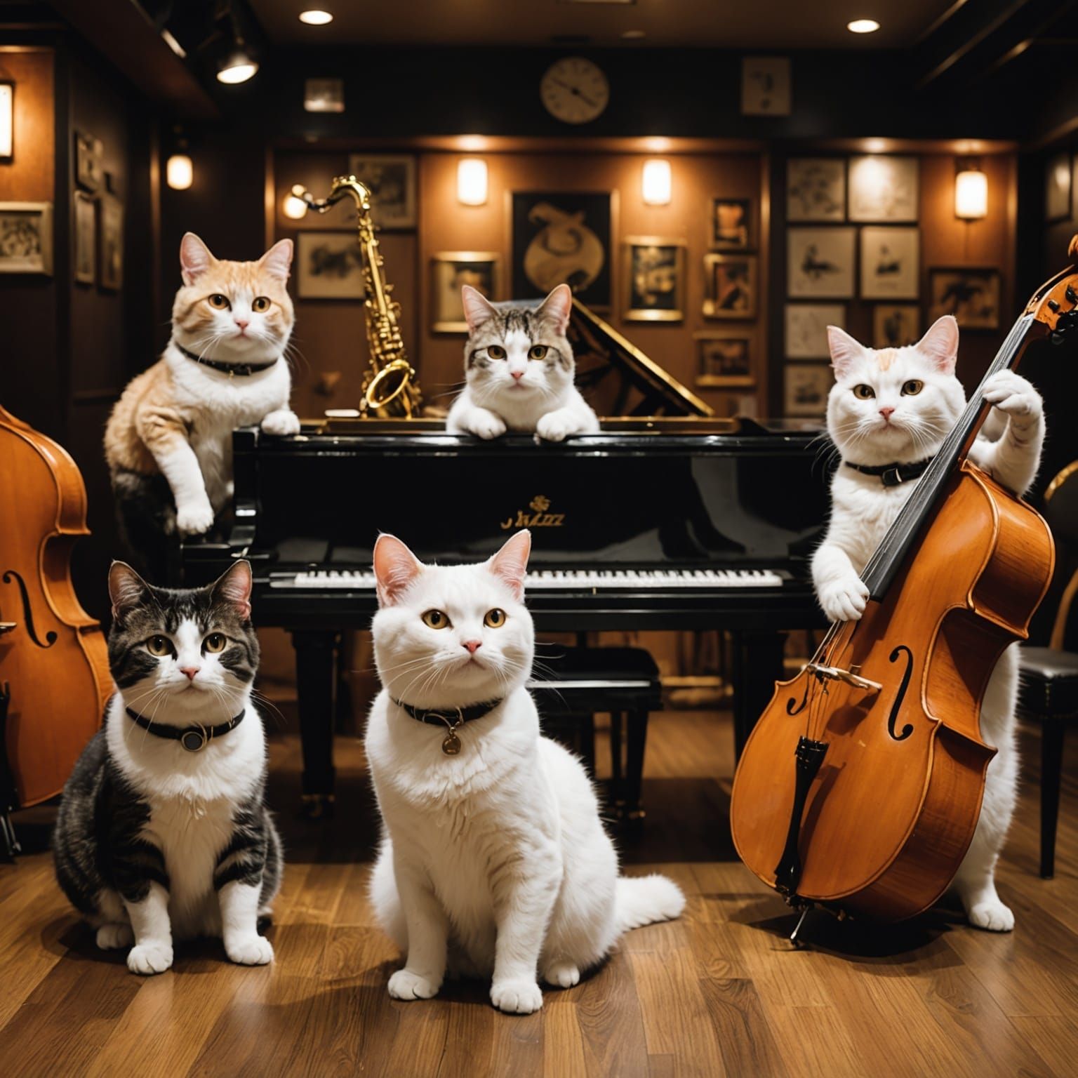 Japanese Cats Play Jazz in Shibuya Nightclub