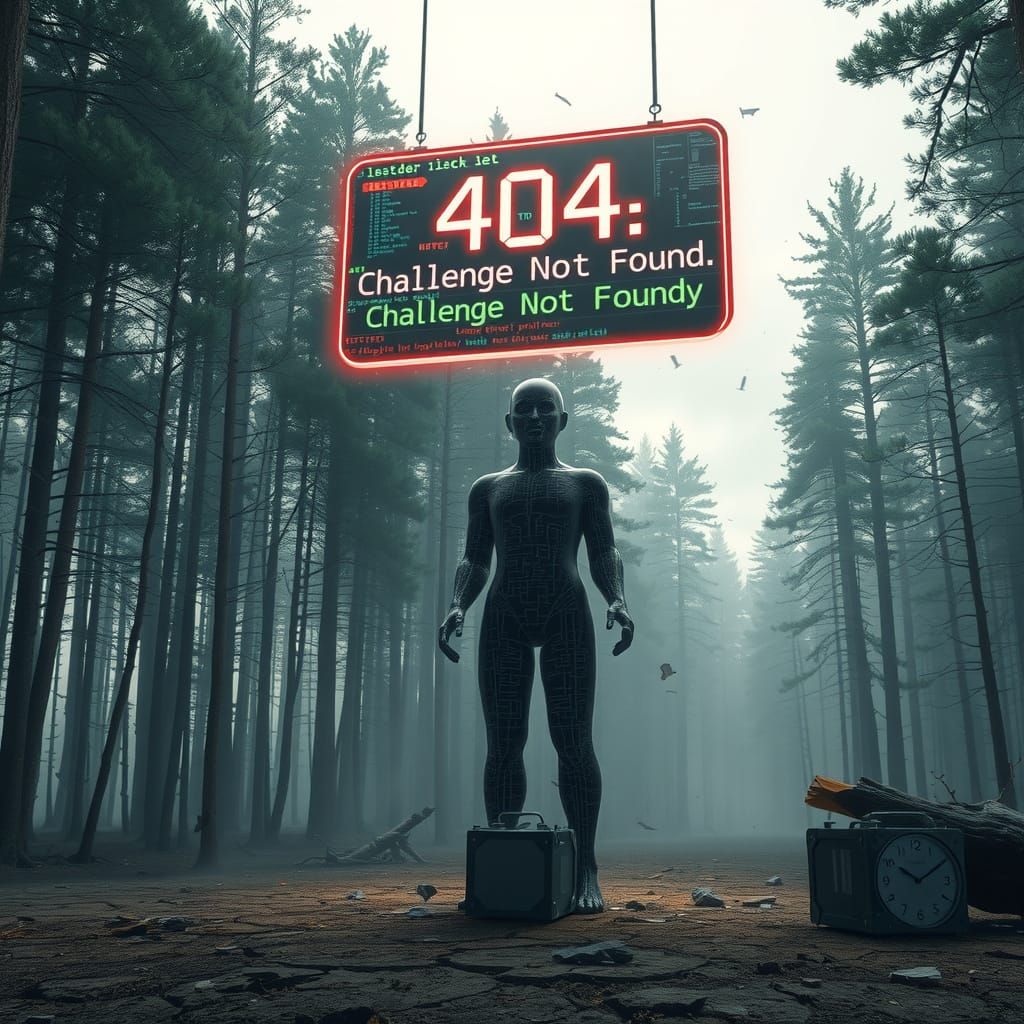 Glitched System Error in a Collapsing Digital Forest