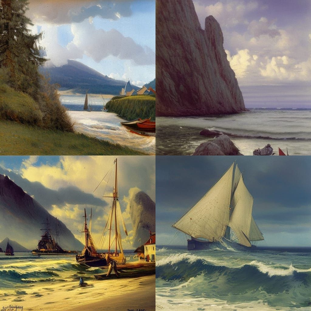 Classic Maritime Scene in Painting Style