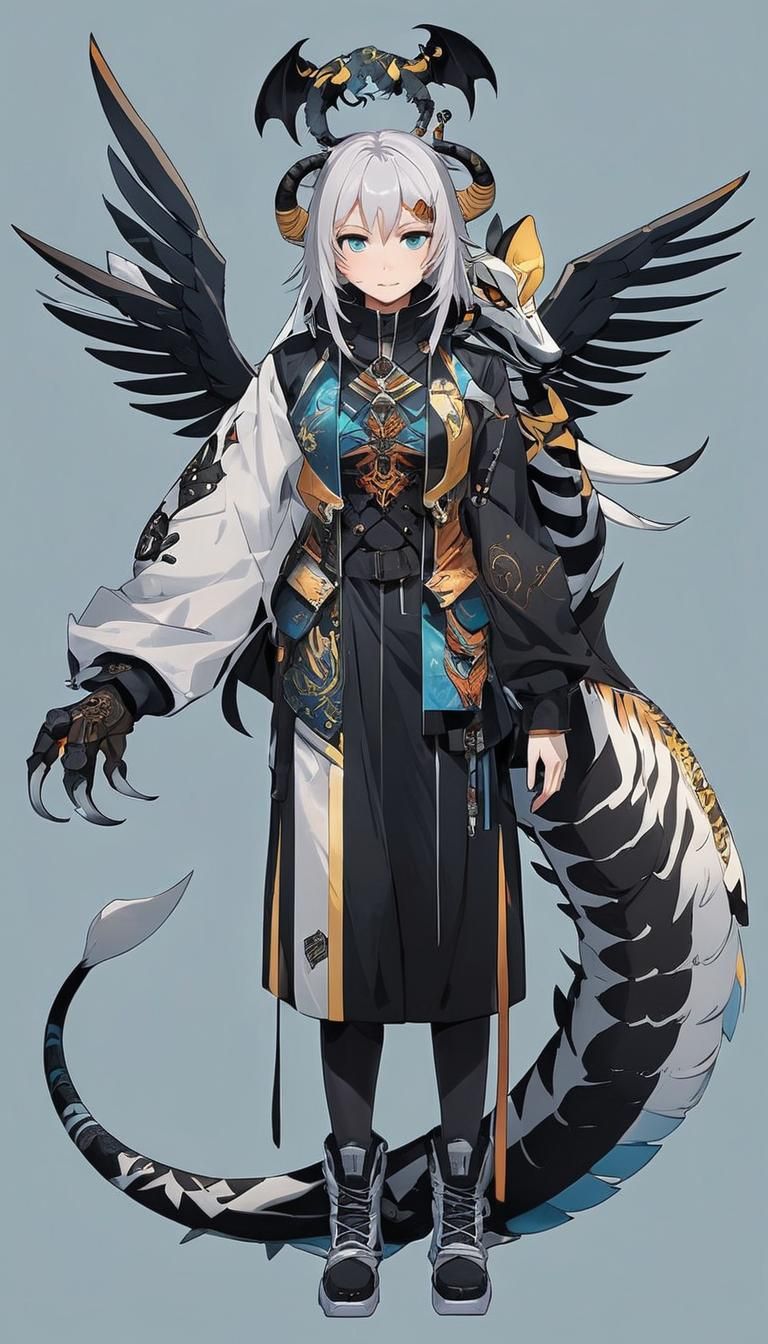 Comic Book Chimera Girl with Animalistic Features