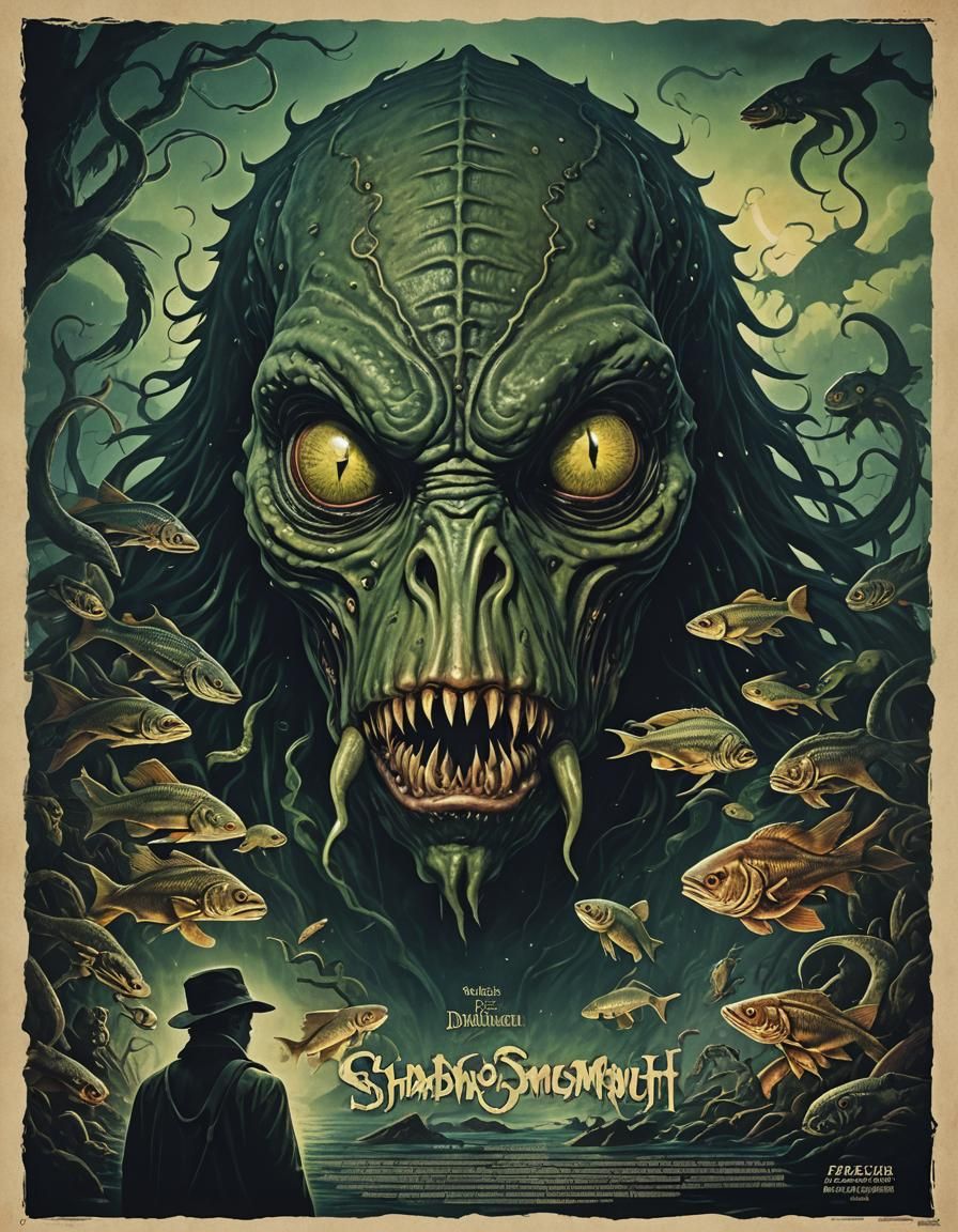 Hyperrealistic Lovecraftian Horror Movie Poster