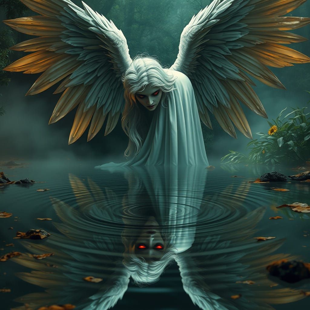 Angel Descends into a Haunting Abyss