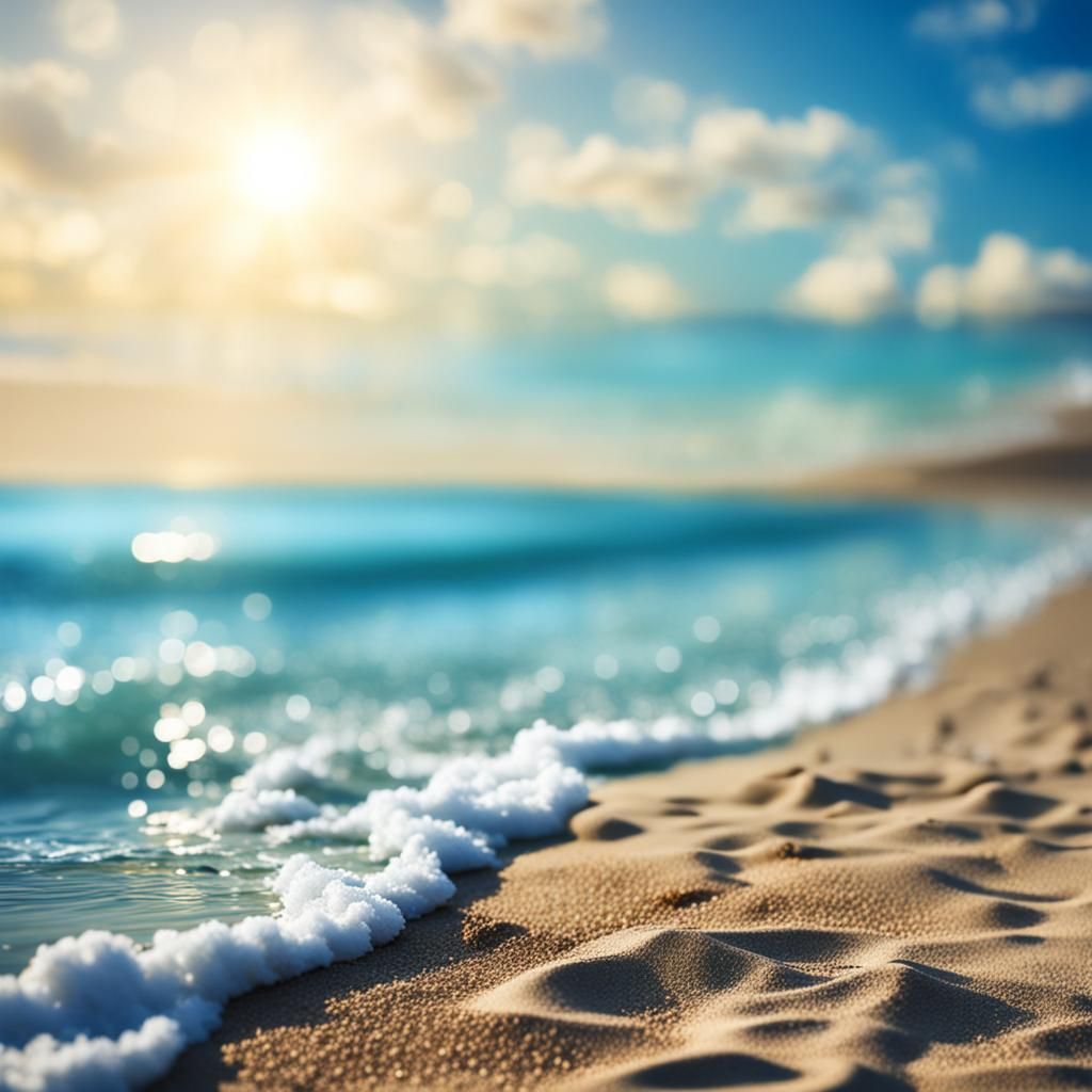 Blue Sea and Sky Beach Photography