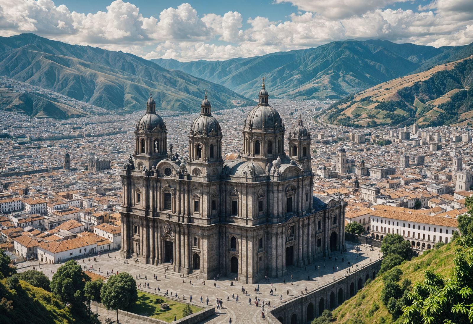 Baroque Church in Quito's La Compañía de Jesus