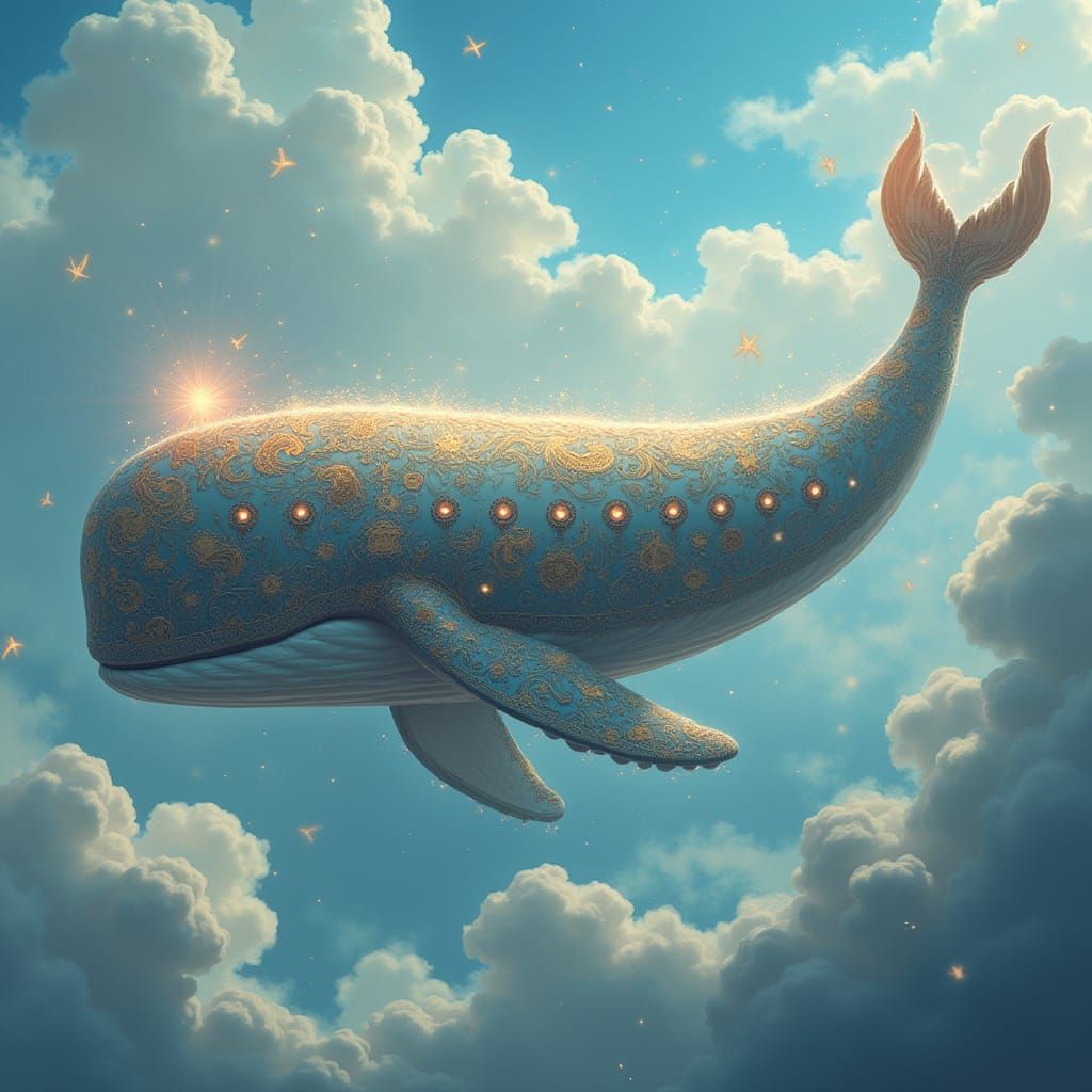 Surreal Bionic Whale-Limo Embarks on Whimsical Journey Throu...