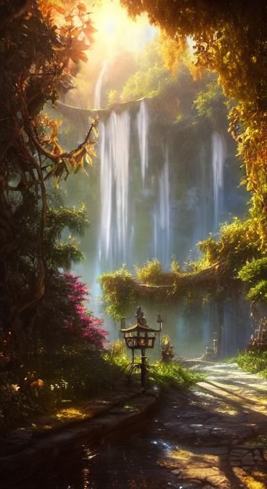 Wise Old Wizard in a Golden Forest