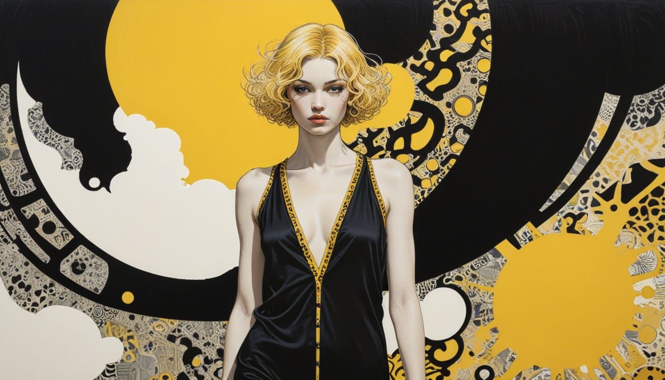 1920s Fashion in Vibrant Abstraction