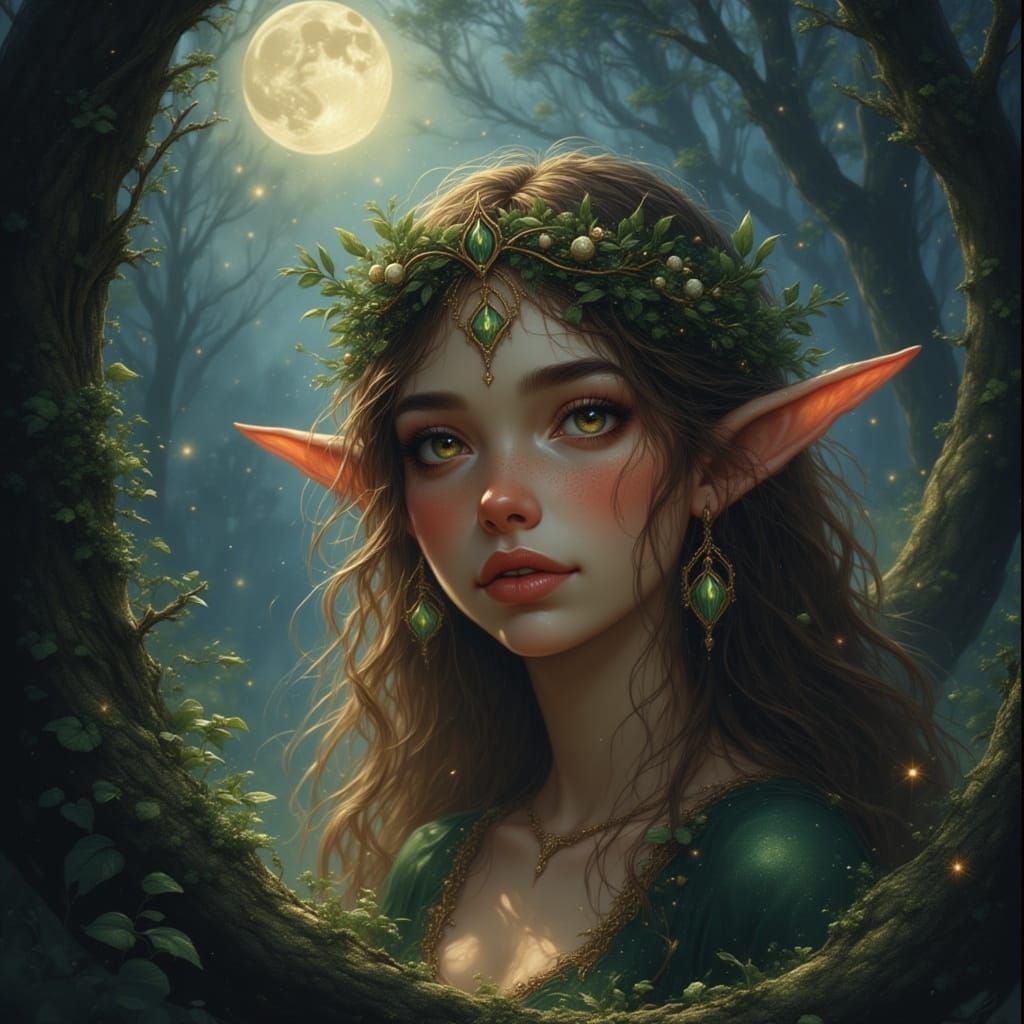 Moonlit Mischief: Elf and Pixie Fantasy