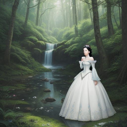 Enchanted Forest Princess in Whimsical Fantasy Art