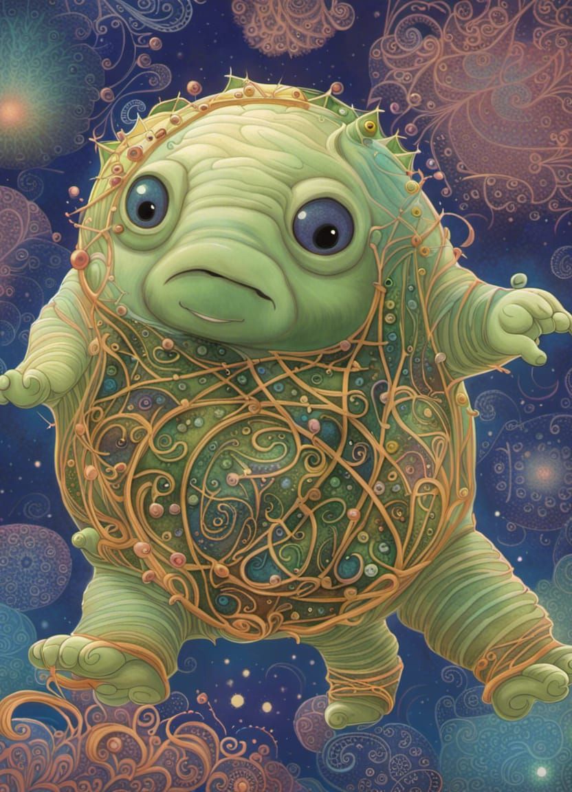 Tardigrade Pixar Portrait: First Day of School in 3D