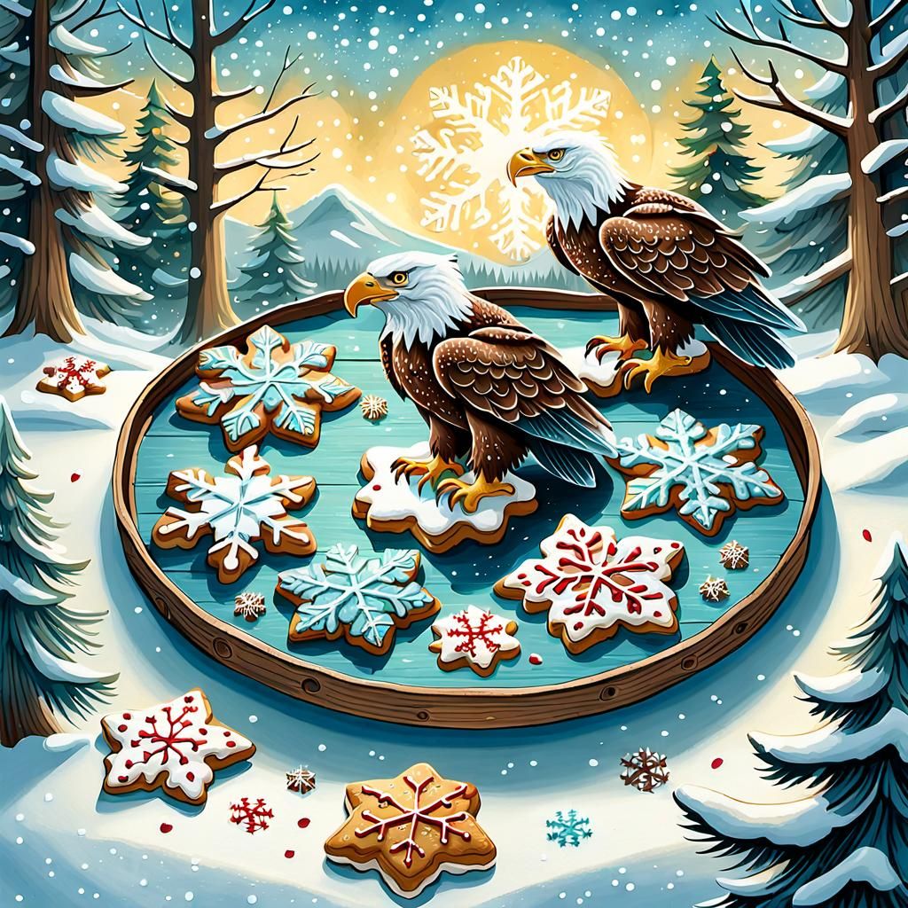 Eagles Baking: A Whimsical Winter Fantasy