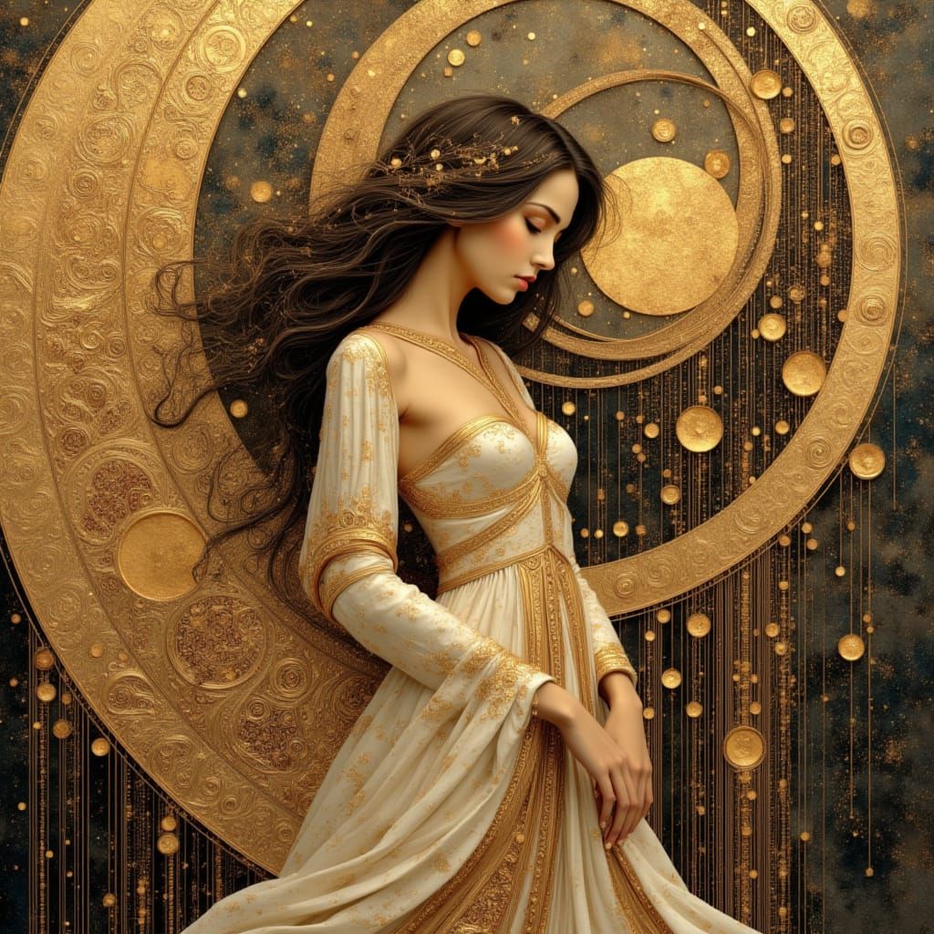 Nature Goddess in the Style of Klimt