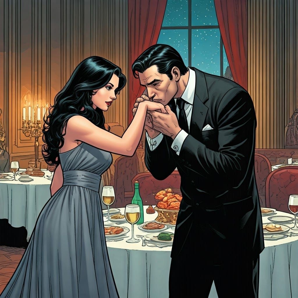 Dashing Victor Von Doom in Elegant 1940s Comic Book Style