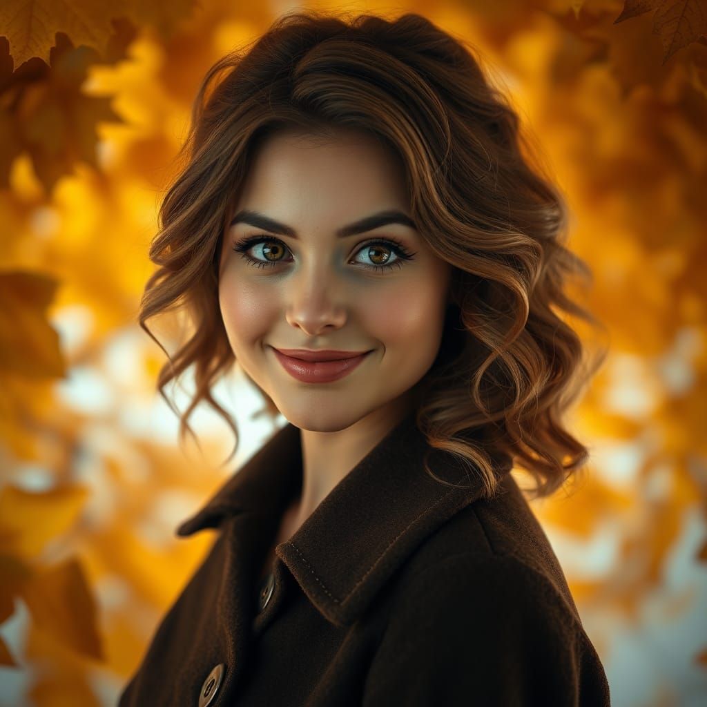 Autumn Portrait with Art Nouveau Influences