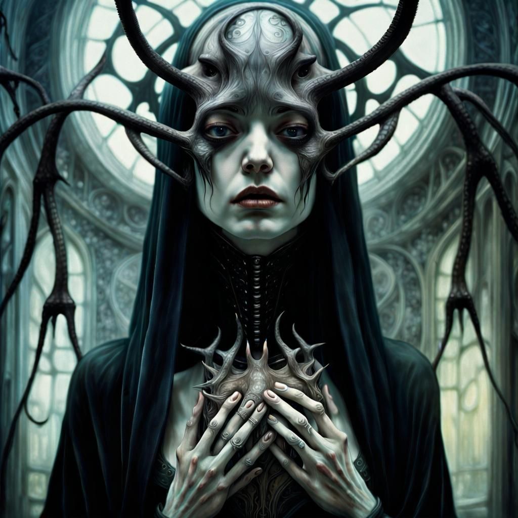 Dark Beauty of the Heart: Hyperrealistic Artwork