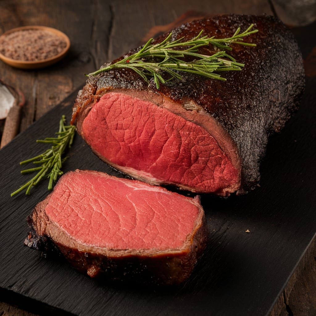 Slow-Roasted Beef Tenderloin in 4K Food Photography