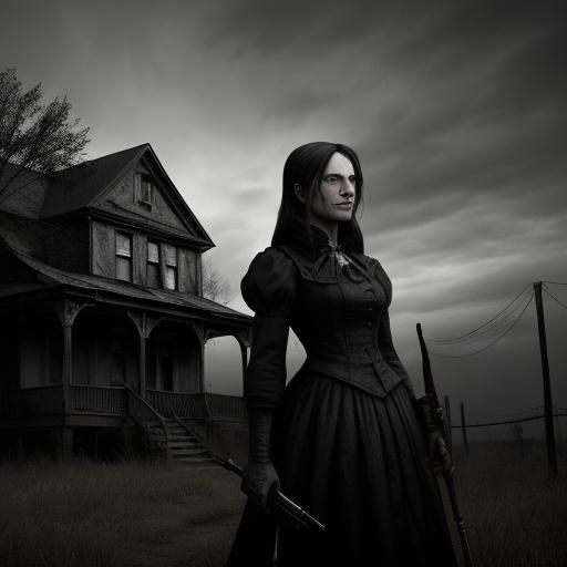 Gustave Doré Horror: Woman Guarding Home