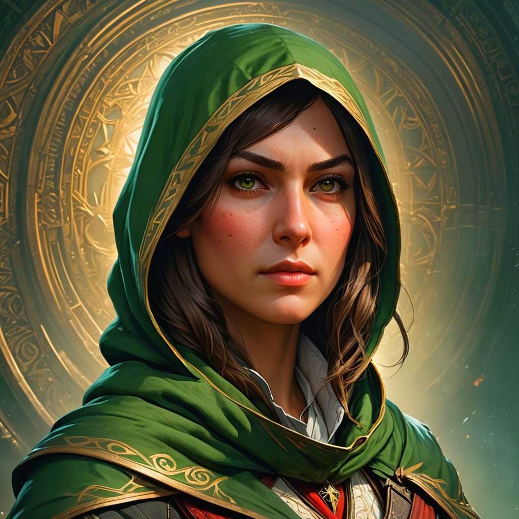 Lydia Frye Portrait in Art Nouveau Style