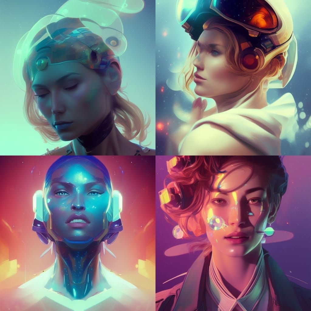 Space Cowboy Portrait in Hyperdetailed Digital Art Style