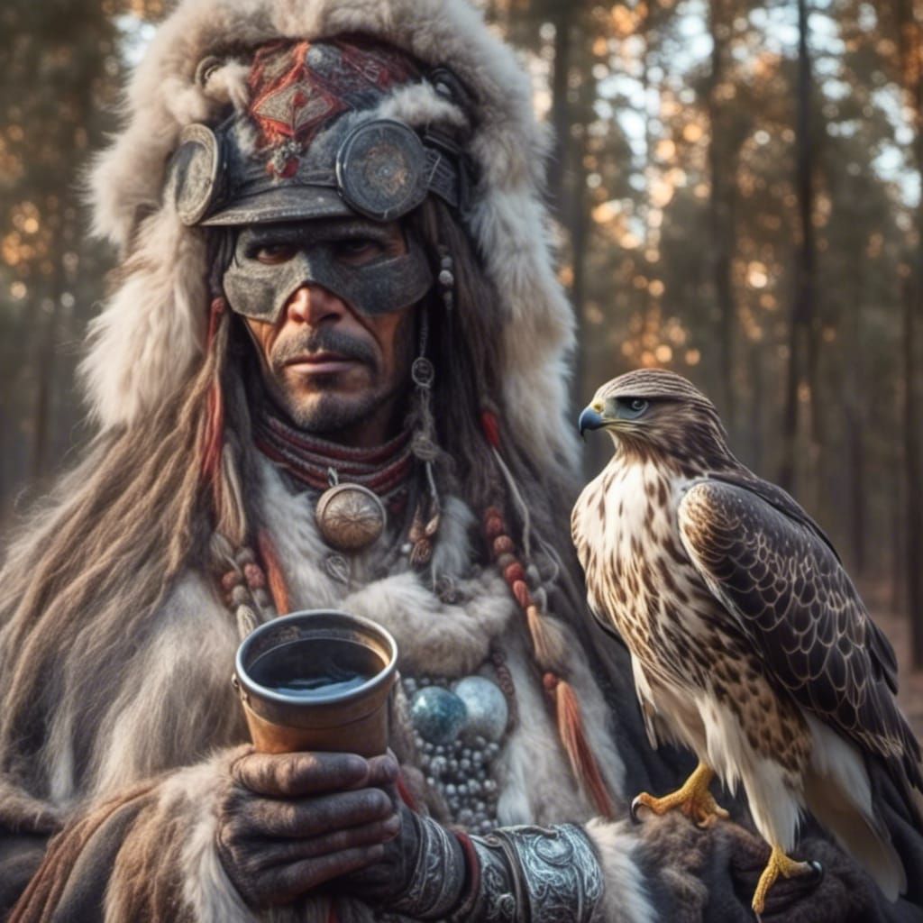 Red-Tailed Hawk: Shaman's Messenger by Campfire