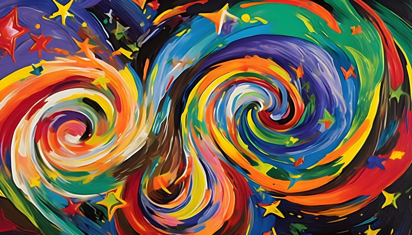 Vortex Maelstroms of Paint and Plasma with Pointy Stars