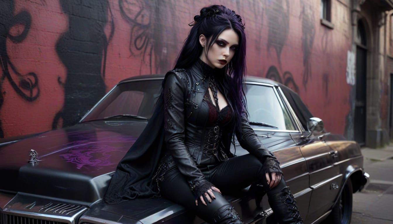 Gothic Elegance in Cyberpunk Chic