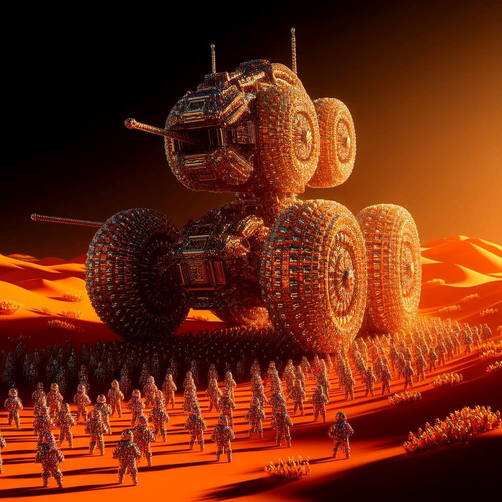 Glass Bead War Machine Dominates Amber Battlefield