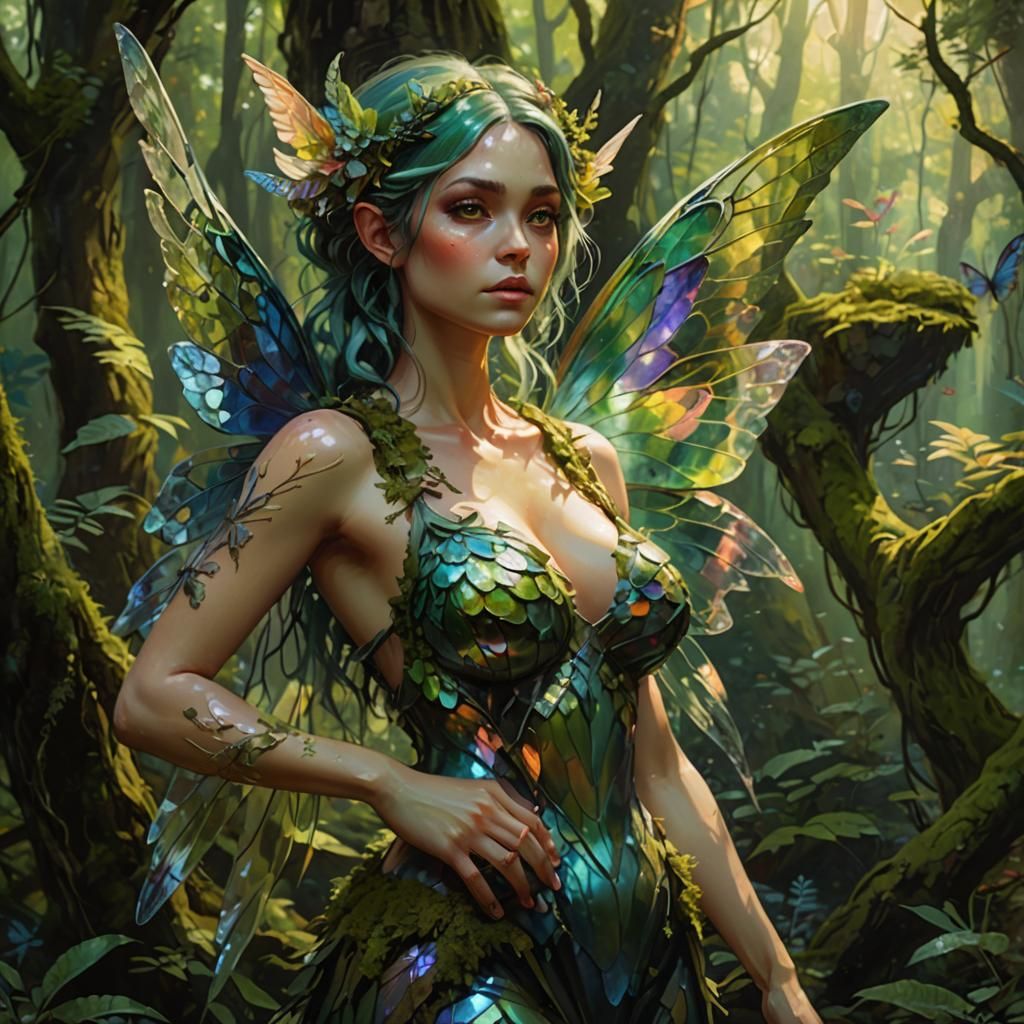 Lush Forest Rock Fairy Concept Art