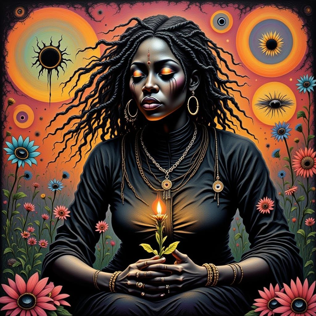 Mysterious Voodoo Woman Portrait