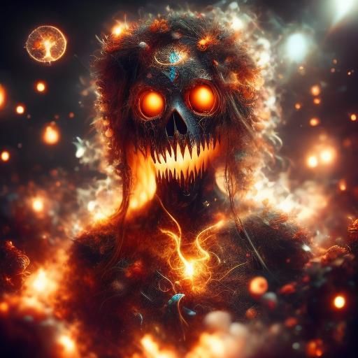 Cute Creepy Figure in Ethereal Fantasy Horror