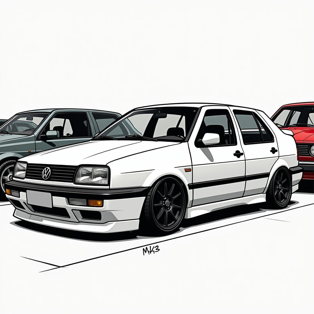 Modified VW Jetta in Style of Moebius