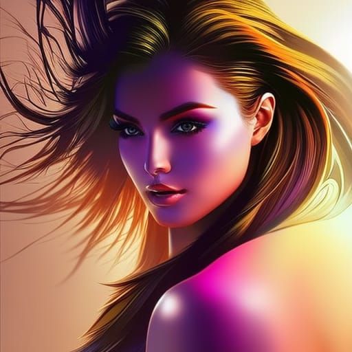 Detailed Hyperrealistic Portrait of a Beautiful Woman