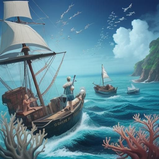 Ocean Explorers: An AI Interpretation