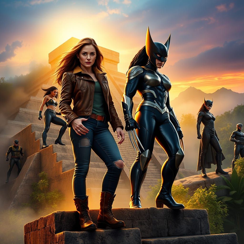 X-Men Heroes Stand Tall on Ancient Aztec Pyramid