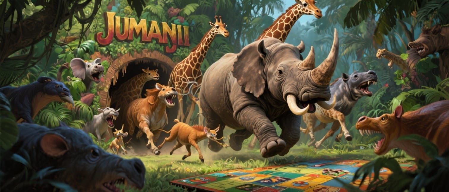 Jumanji Animals Emerge in a Fantasy Artwork