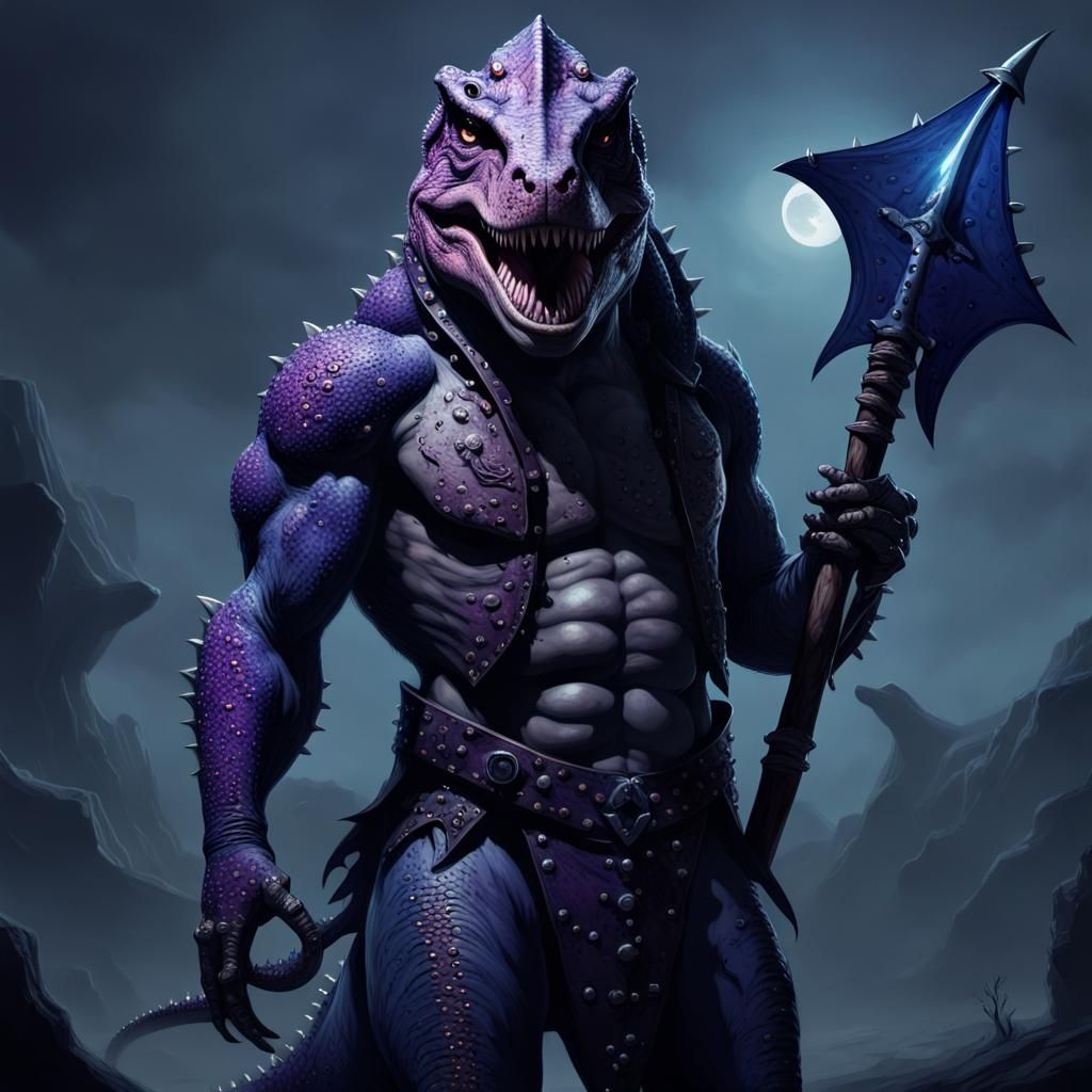 Eerie Dark Fantasy Tyrannosaurus Rex Creature